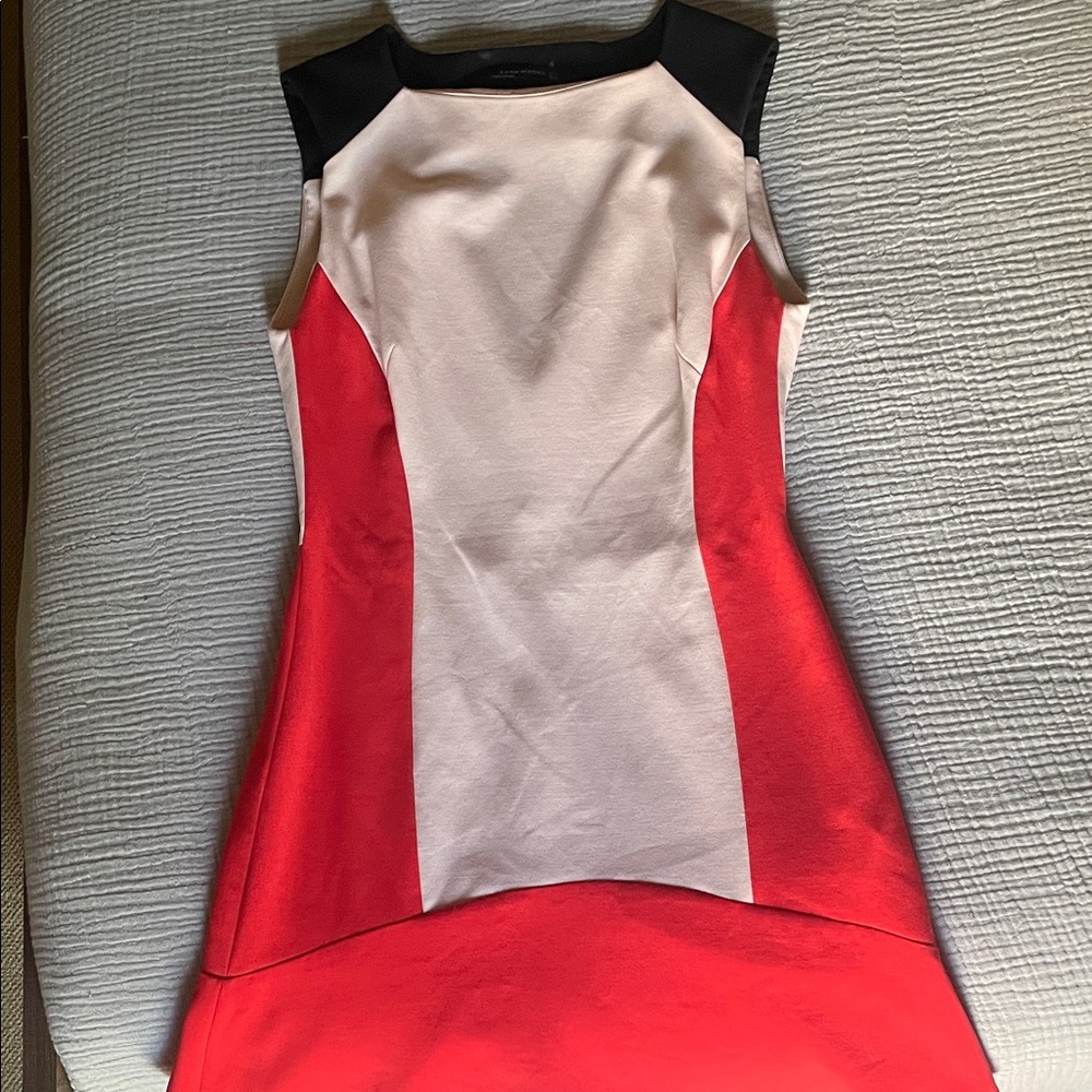Zara Red and Black Mini Dress